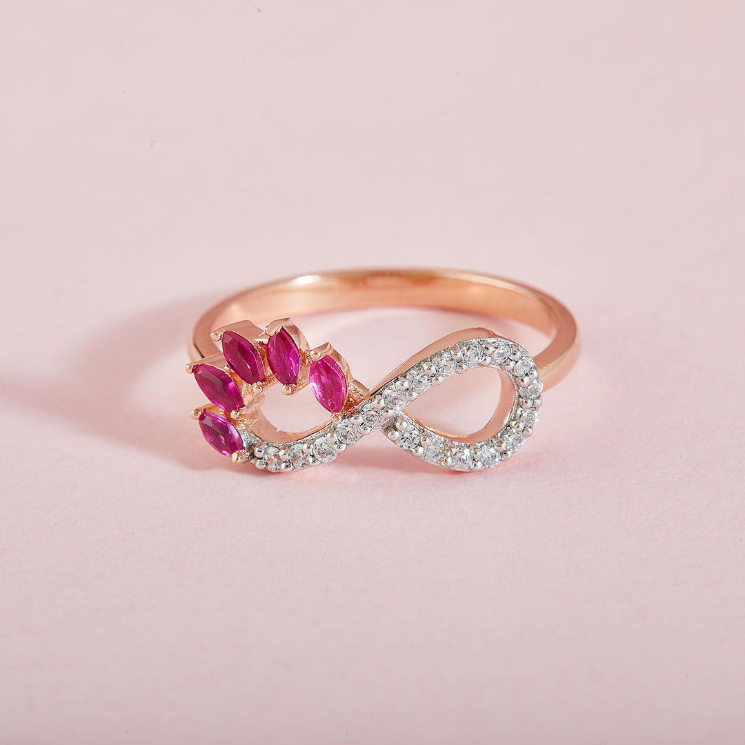 Ruby Infinity Lab Grown Diamond Ring