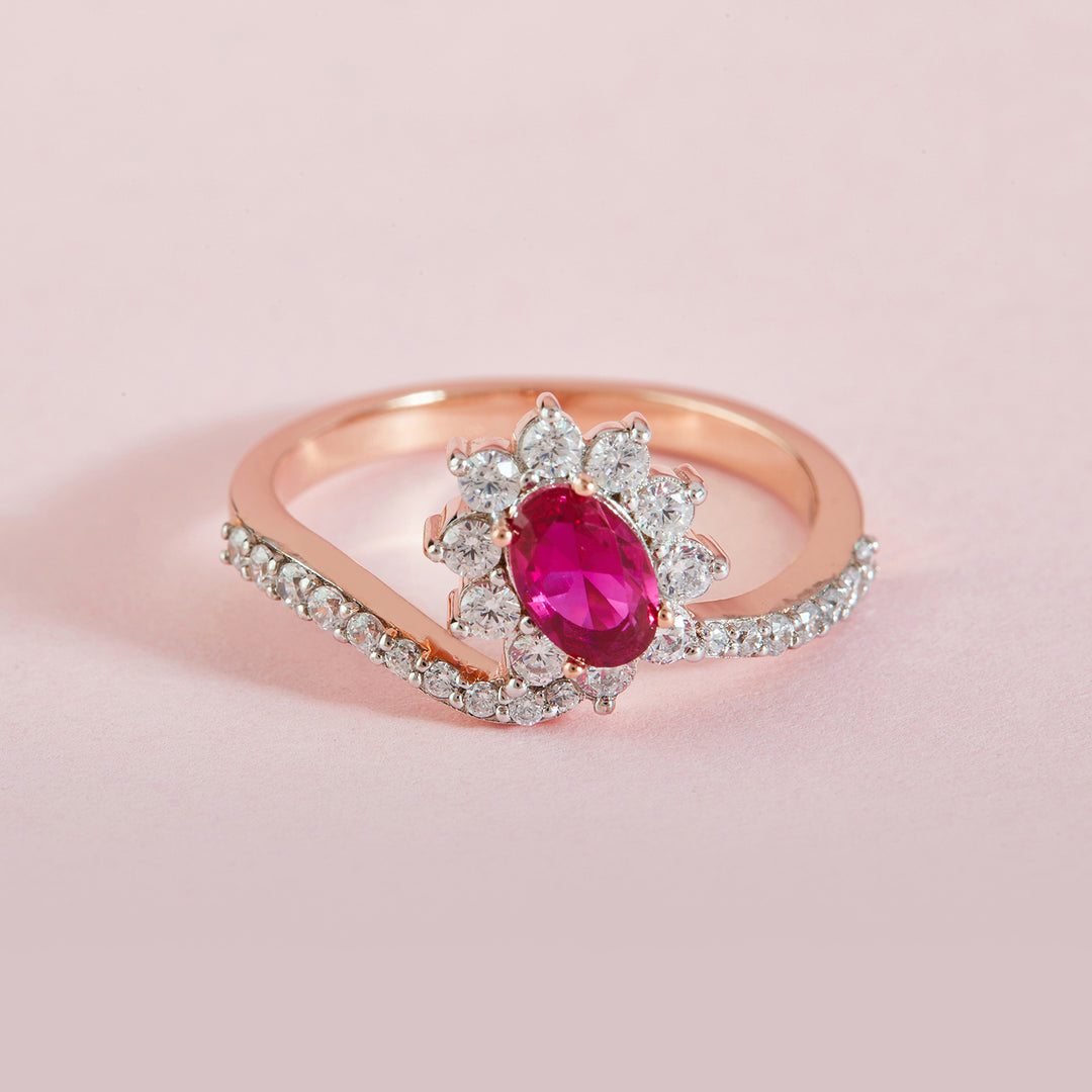 Tickled Pink Gemstone And Lab Grown Diamond Ring